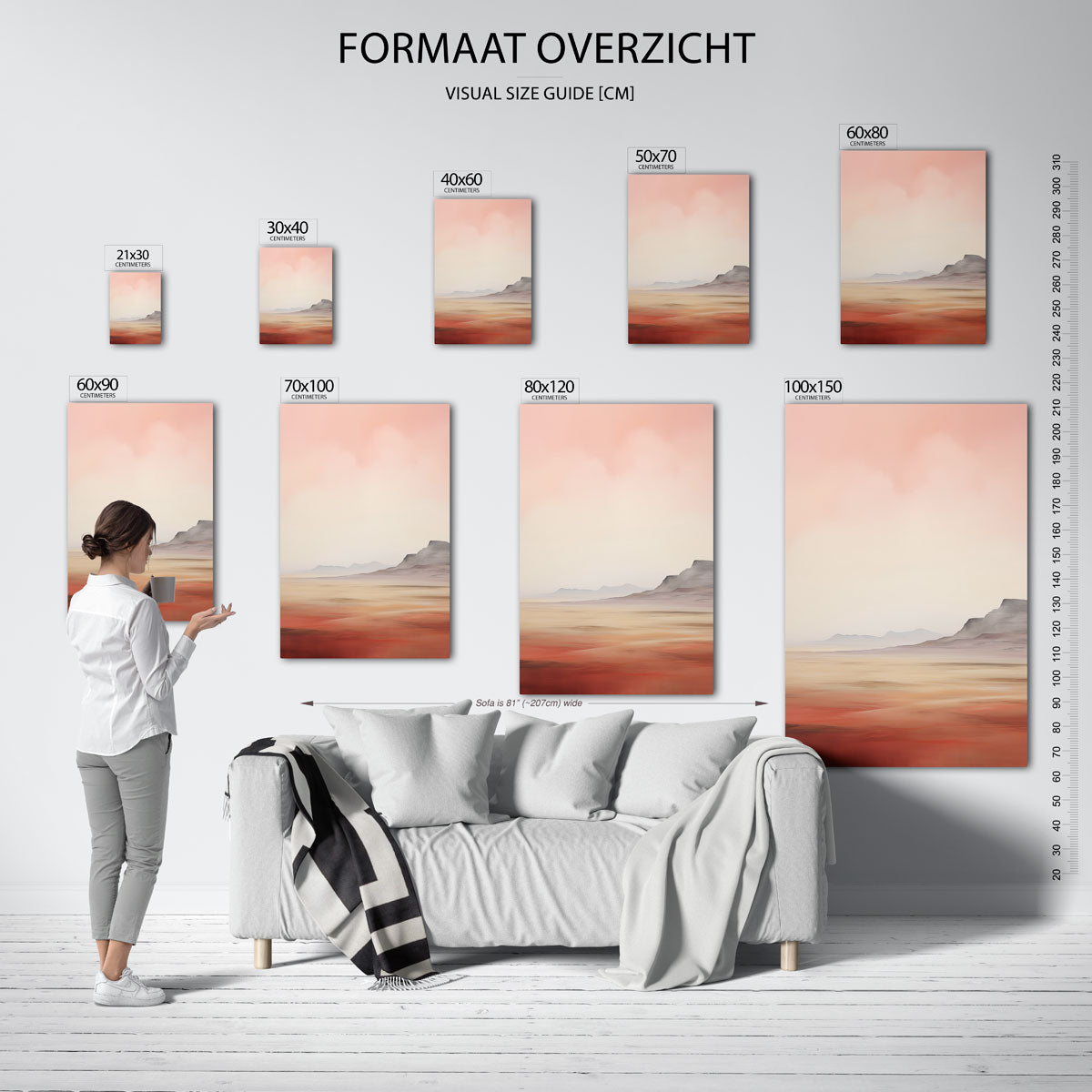Landschap met bergen Poster