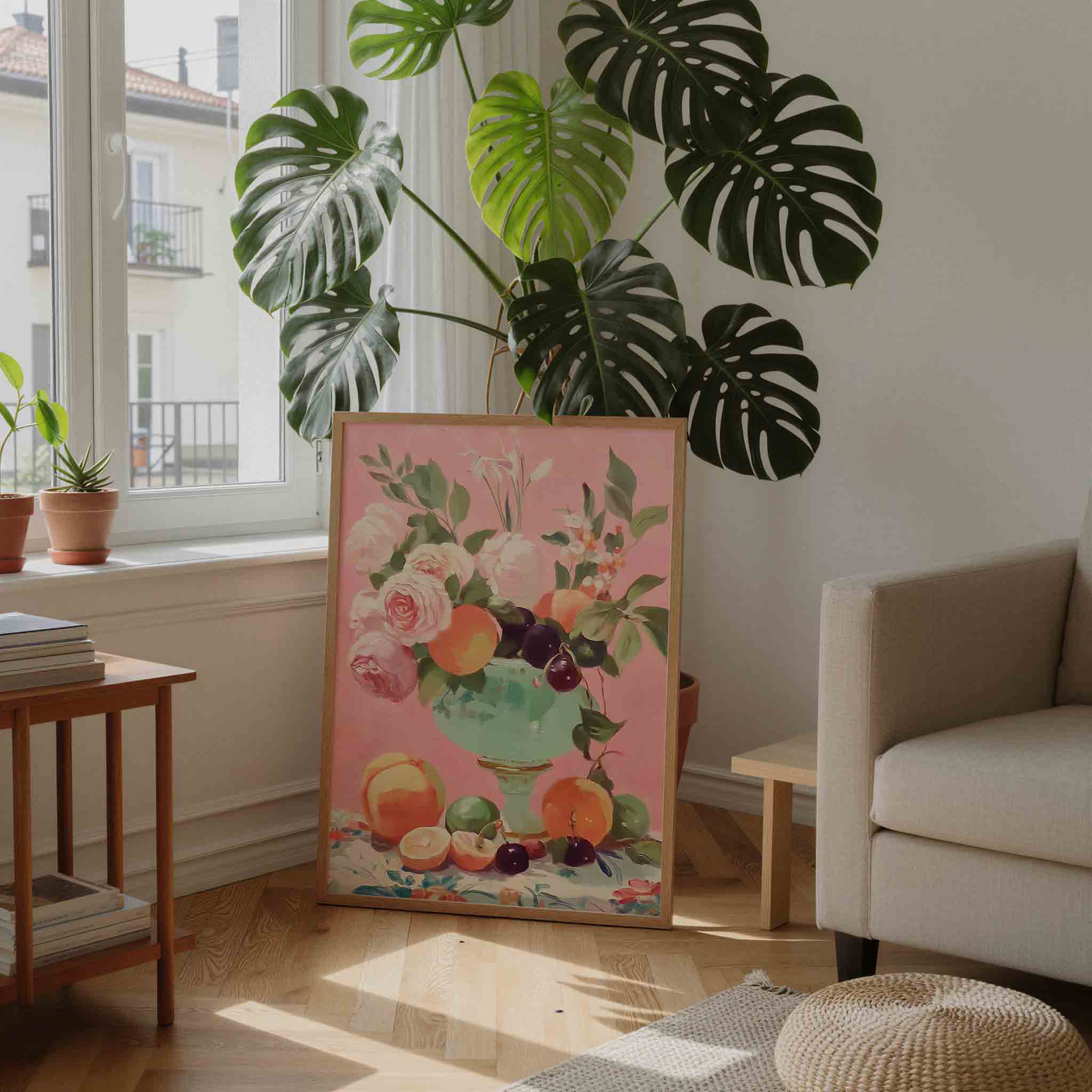 Bloemen en fruit Poster