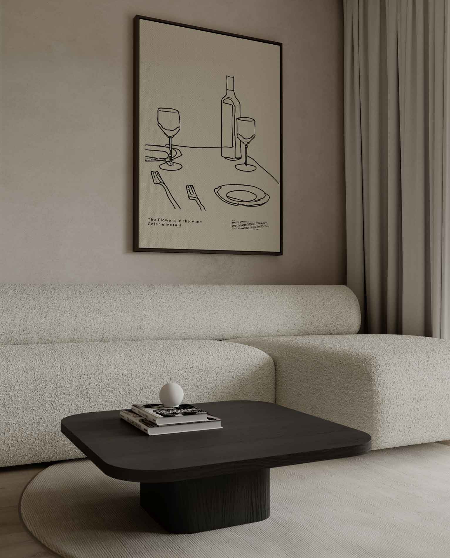 Elegante Eettafel Moment Kunstwerk-canvas-dibond-plexiglas-wanddecoratie-WallArtistic