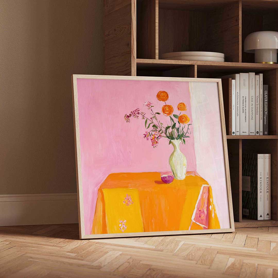 Bloemen in vaas Poster