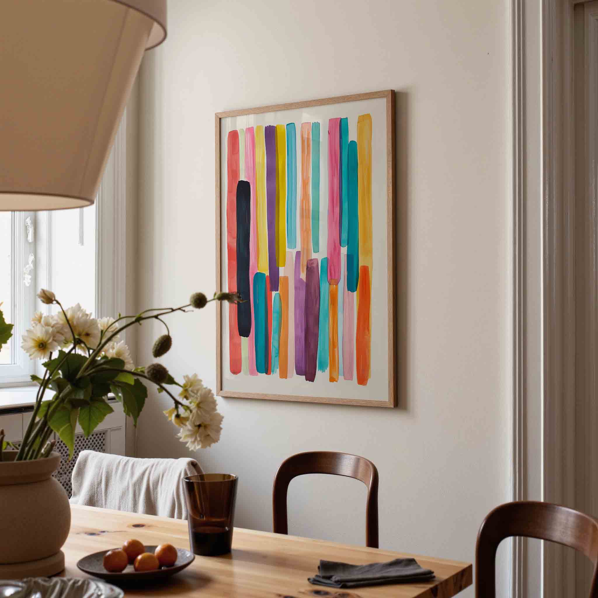 Verticale strepen Poster