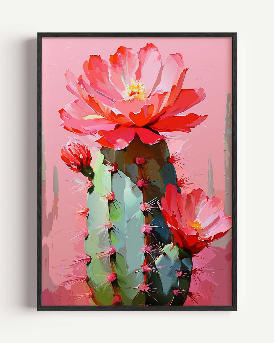 Bloeiende Cactus Kunstposter-WallArtistic