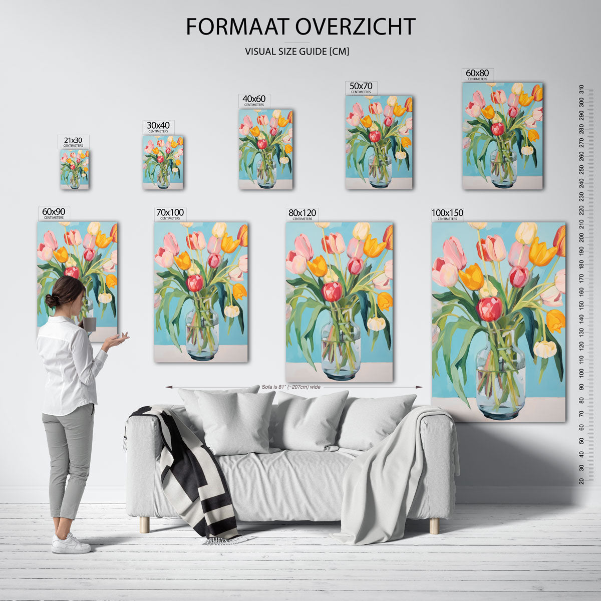 Tulpen in vaas Poster
