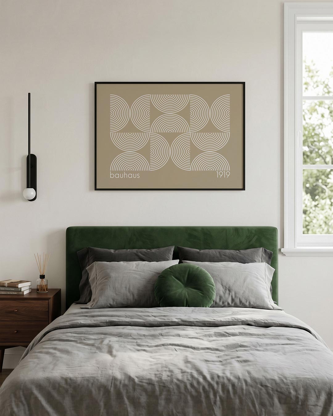 Cirkelpatroon en lijnen Poster