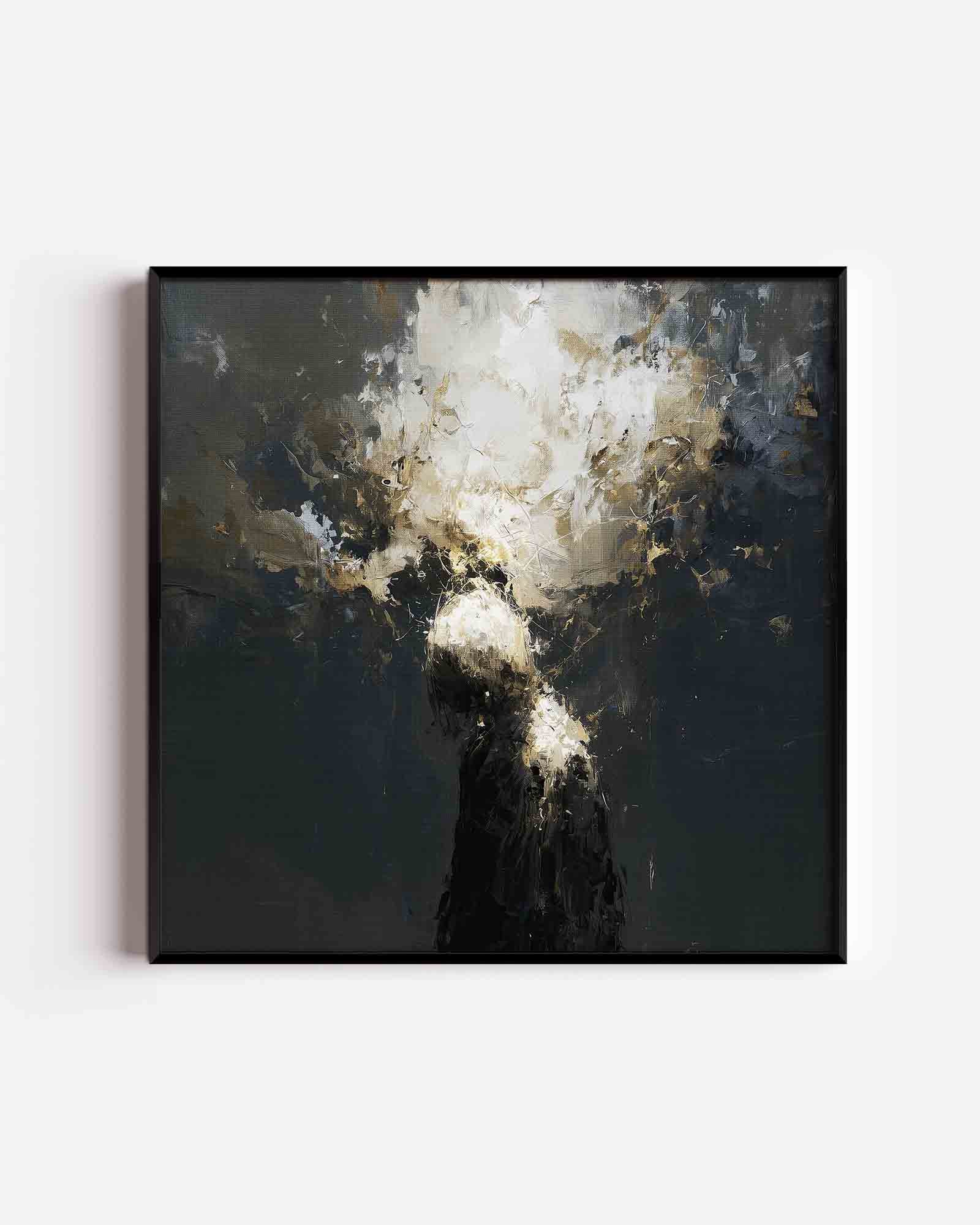 Abstracte figuur met lichteffect Poster