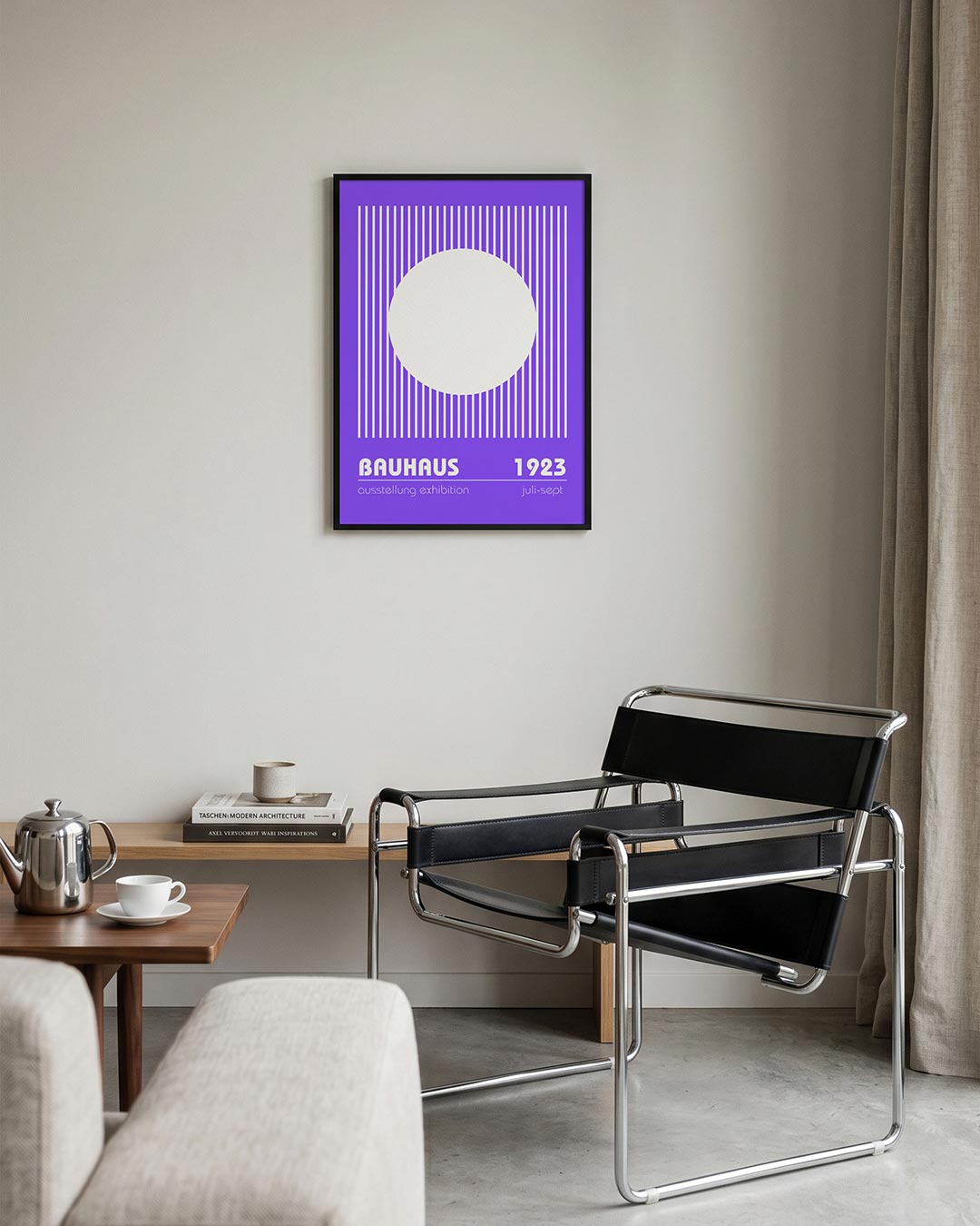 Lijnen en cirkel Poster