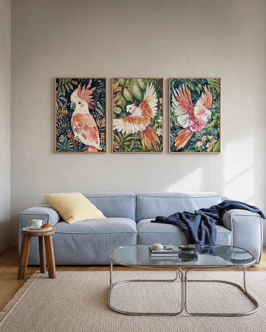Vogel en bladeren Posterset