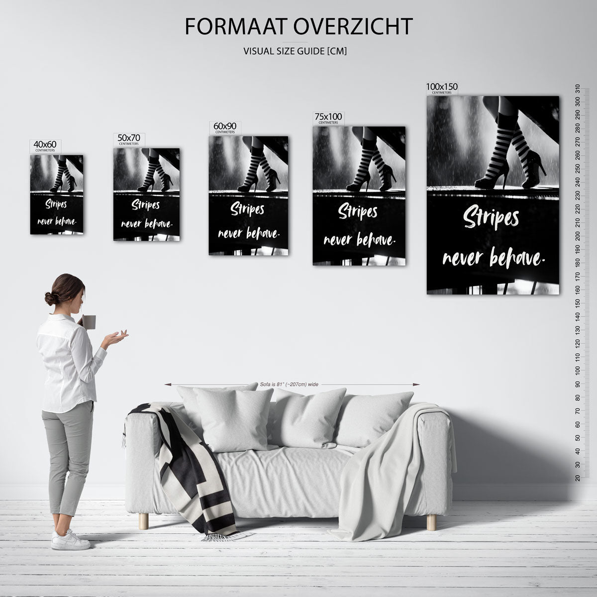 Gestreepte schoenen Kunstwerk