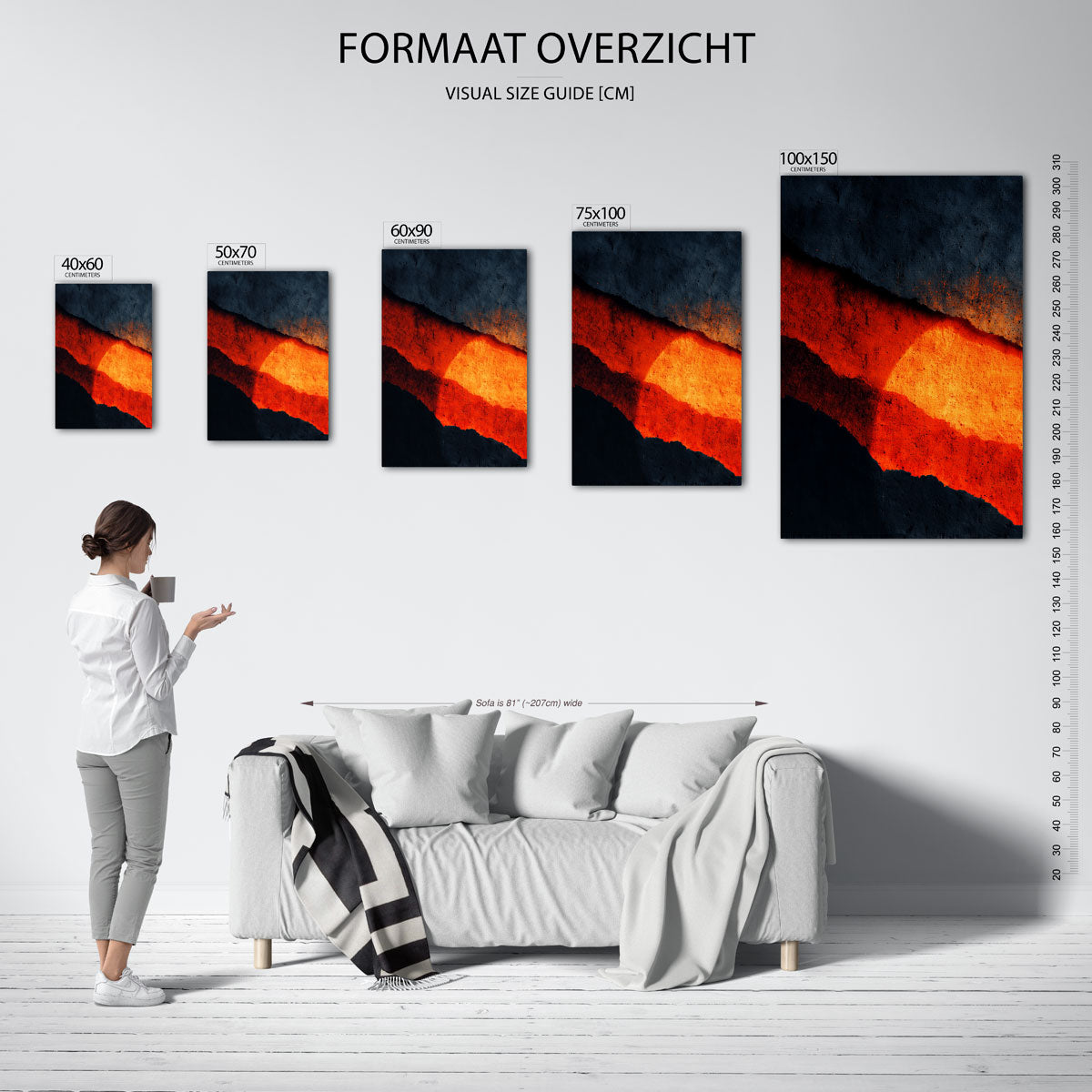 Vurige horizon Kunstwerk