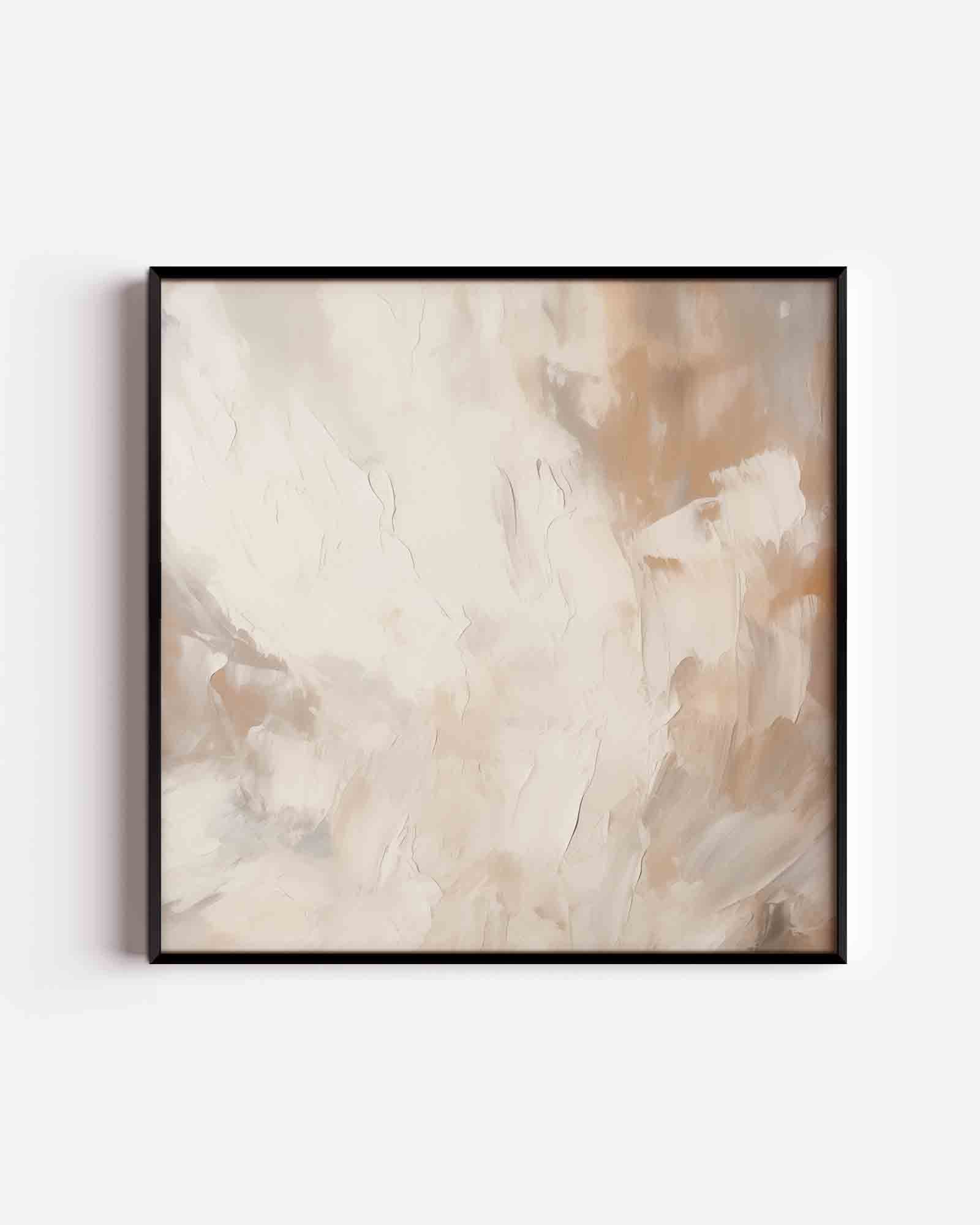 Abstracte beige en witte Poster