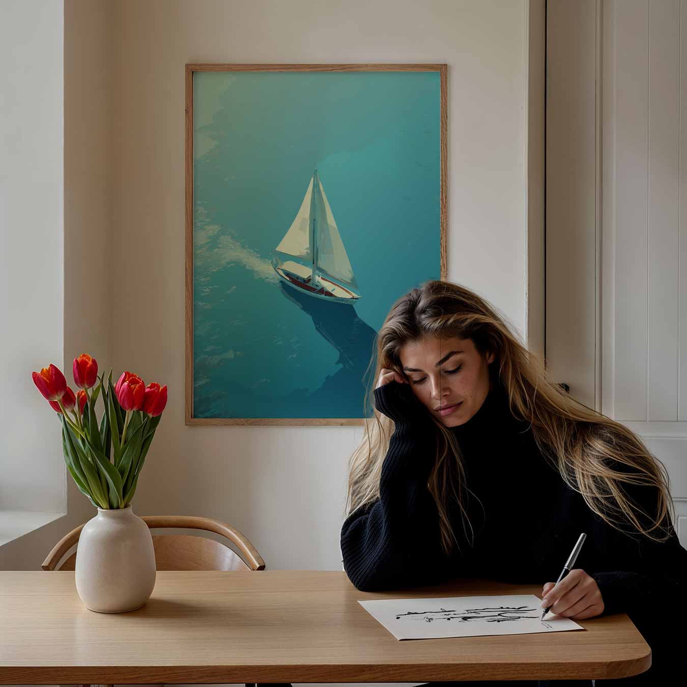 Dromerige Zeiltocht Poster-WallArtistic