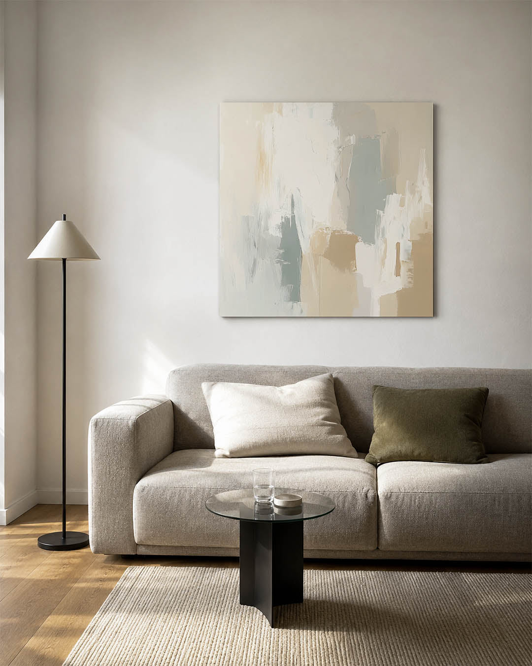 Rustige kleurencompositie Kunstwerk
