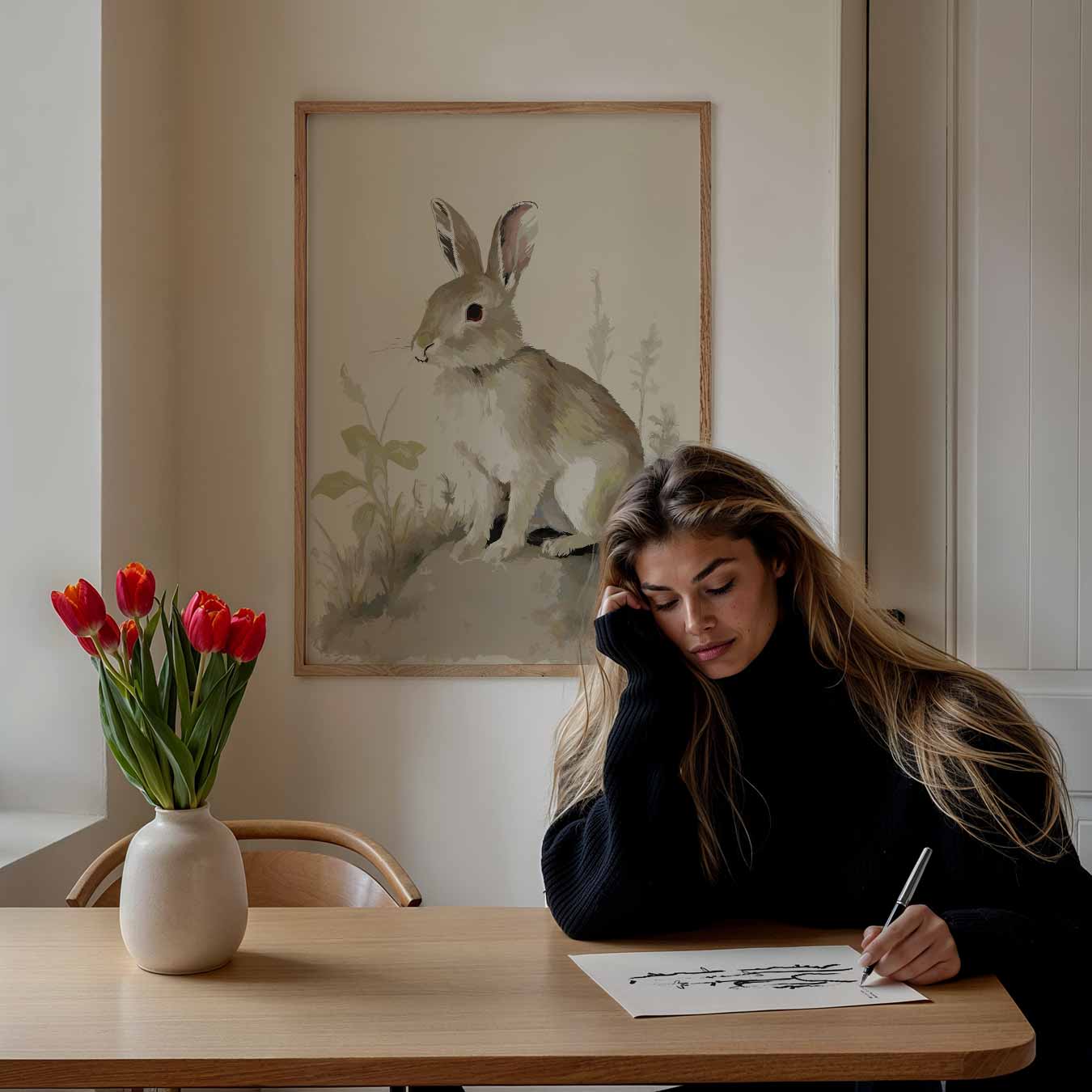 Schattige Konijnenposter-WallArtistic