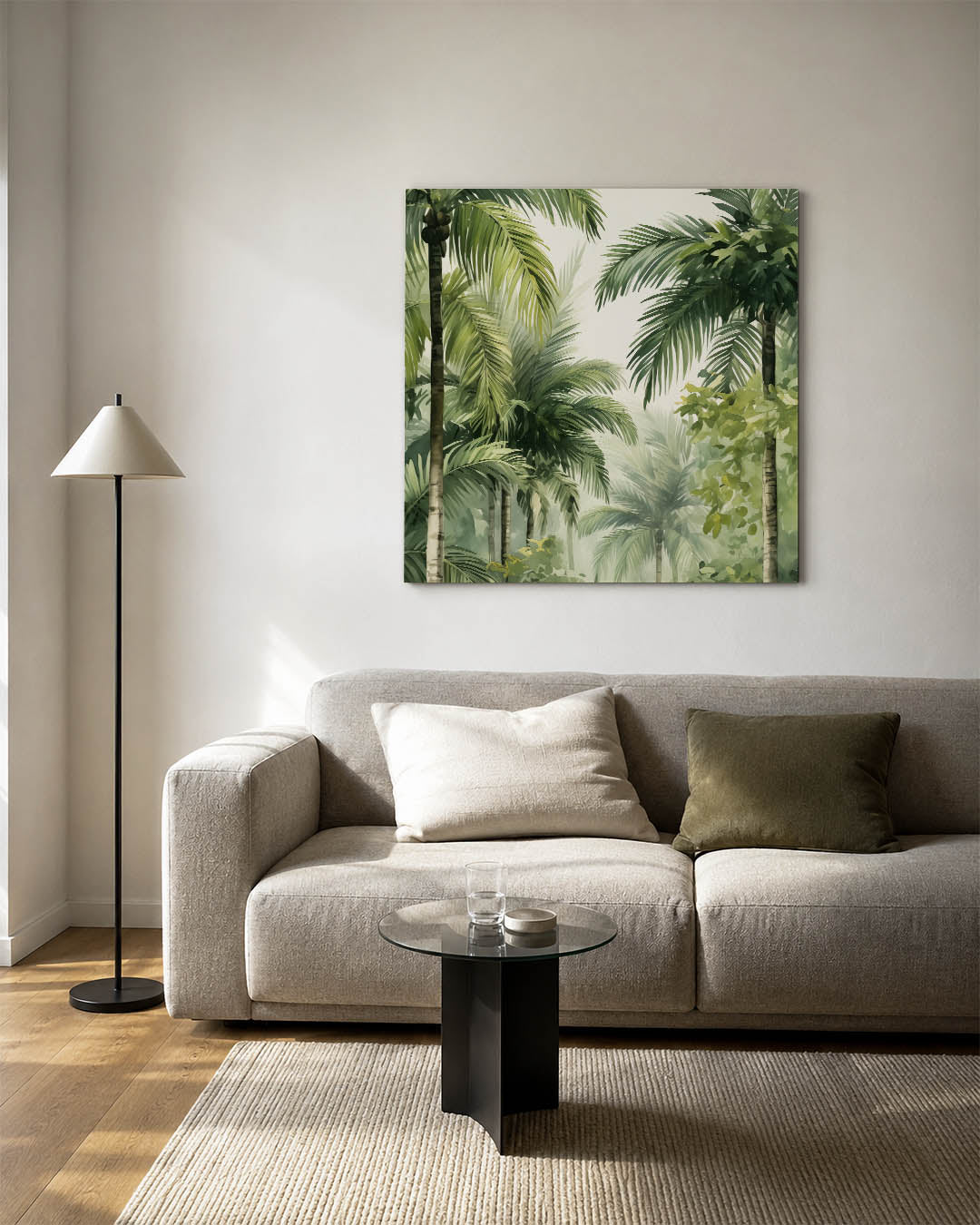 Tropische palmbladeren Kunstwerk