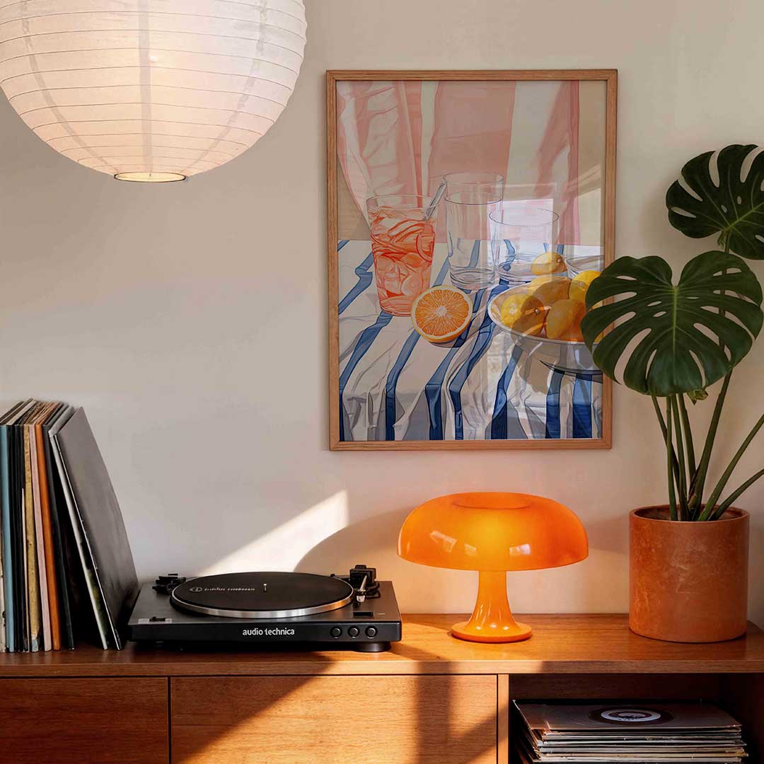 Citrus en glazen Poster
