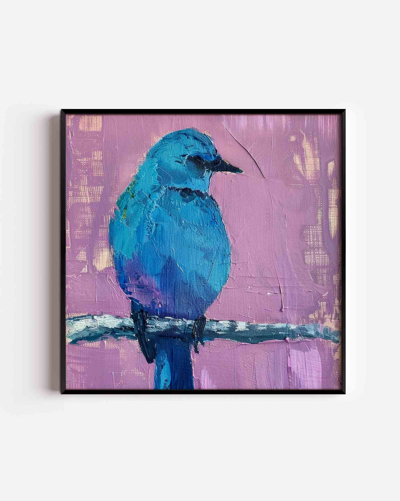 Blauwe vogel Poster