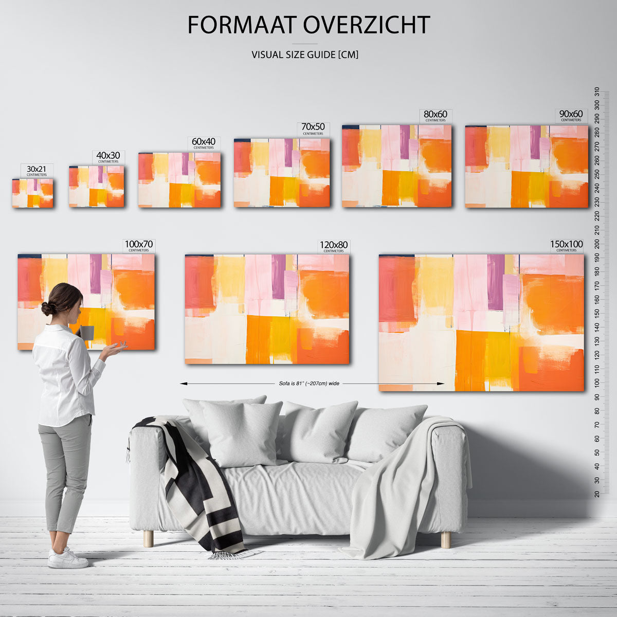 Abstracte kleurrijke vlakken Poster