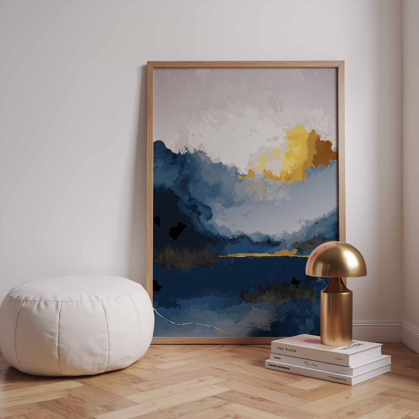 Dromerige Zonsondergang in Blauwe Bergen Poster-WallArtistic