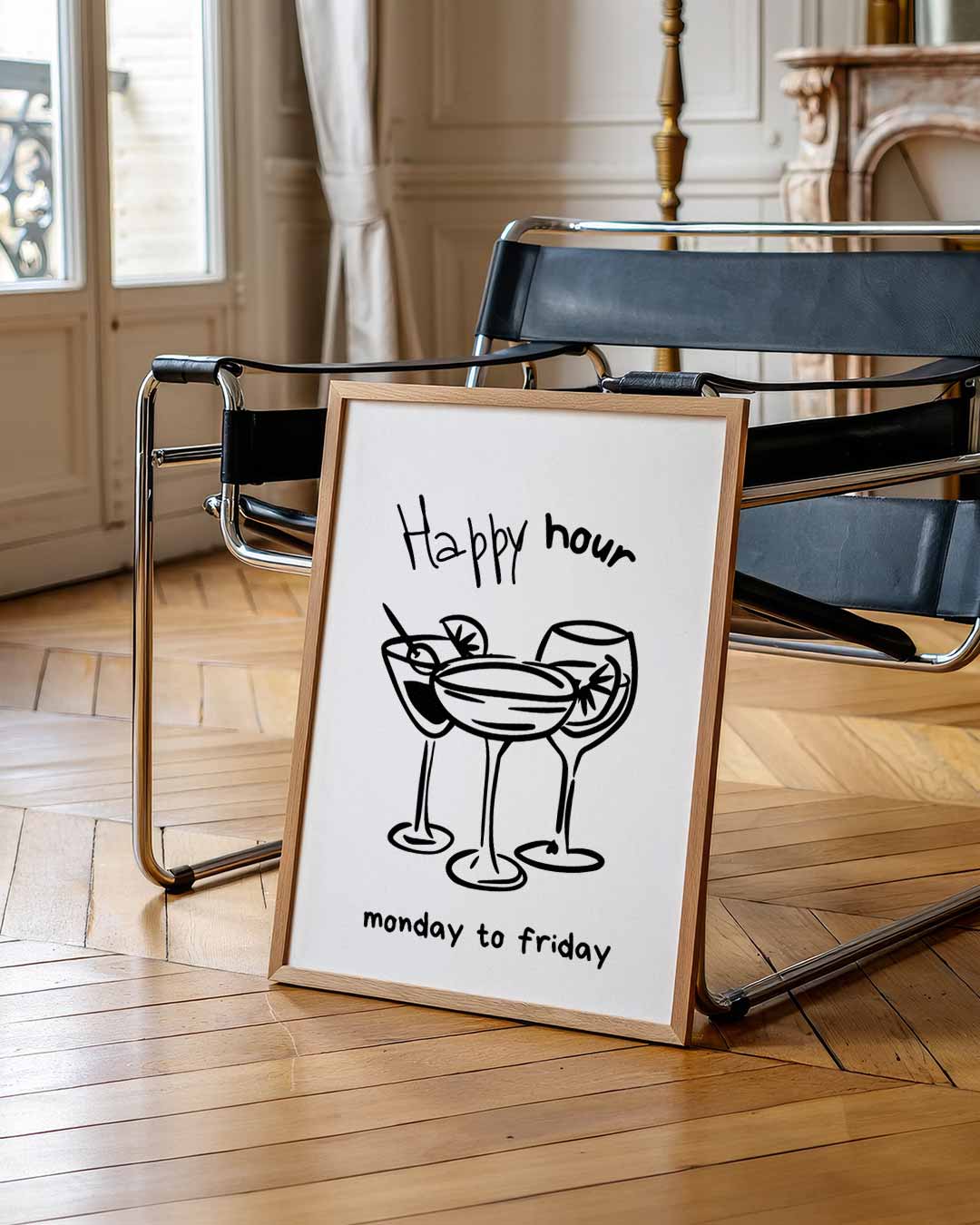 Happy Hour Cocktails Poster-WallArtistic