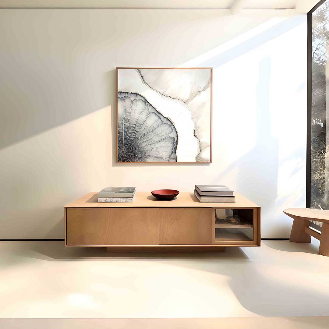 Abstracte zwart wit lijnen Poster