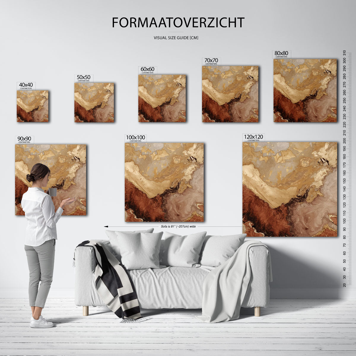 Abstracte aardetinten Poster