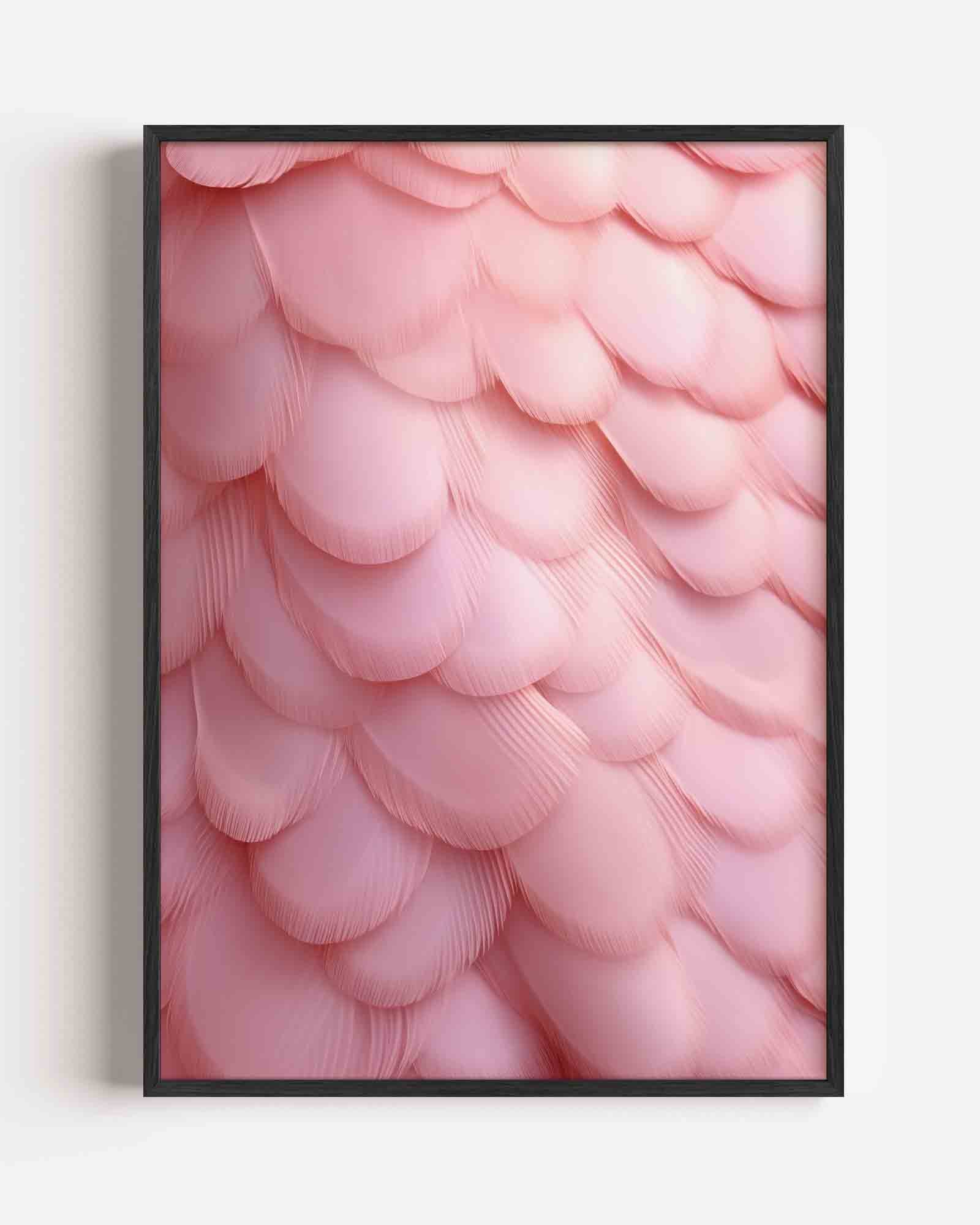 Roze veren patroon Poster