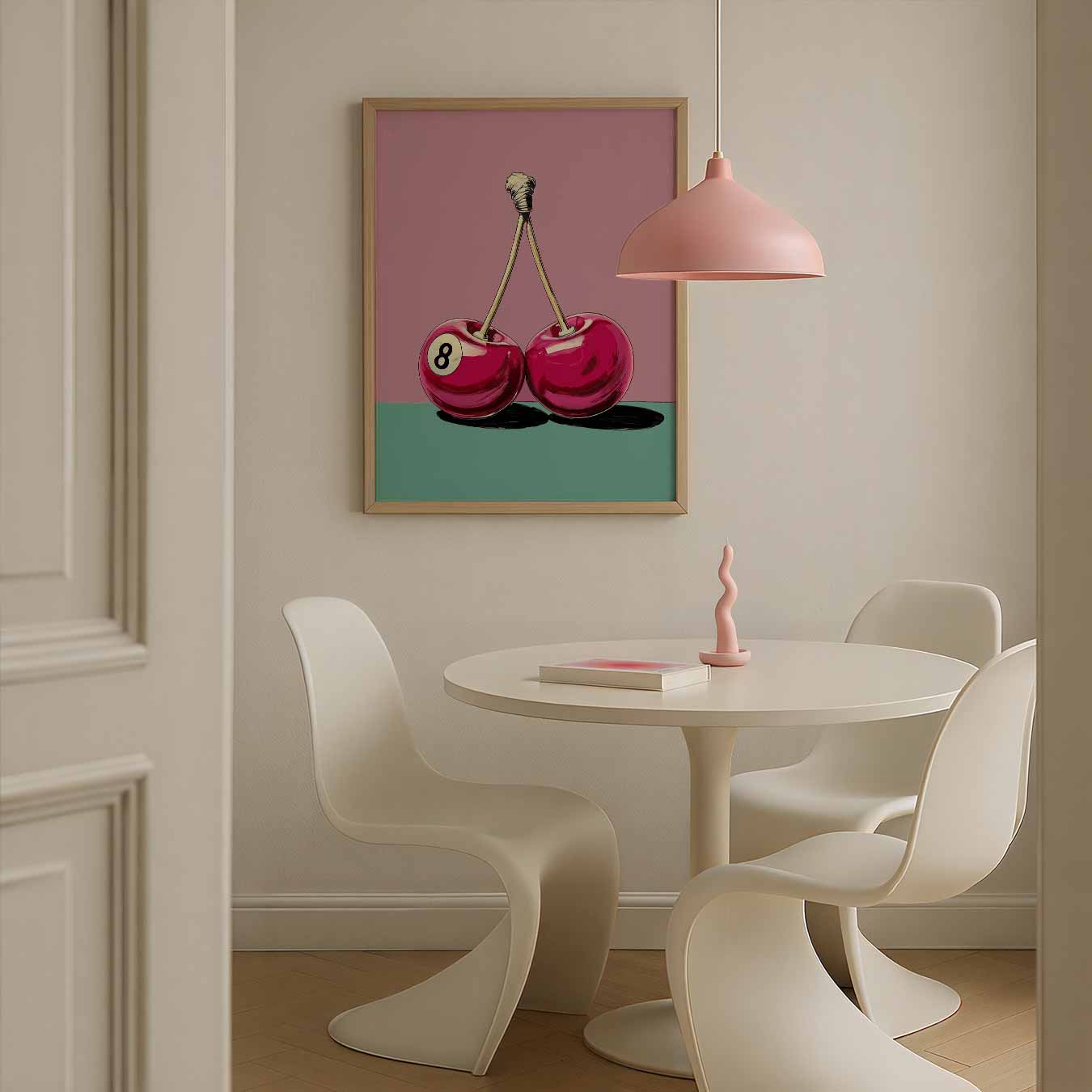Speelse Kersen Poster-WallArtistic