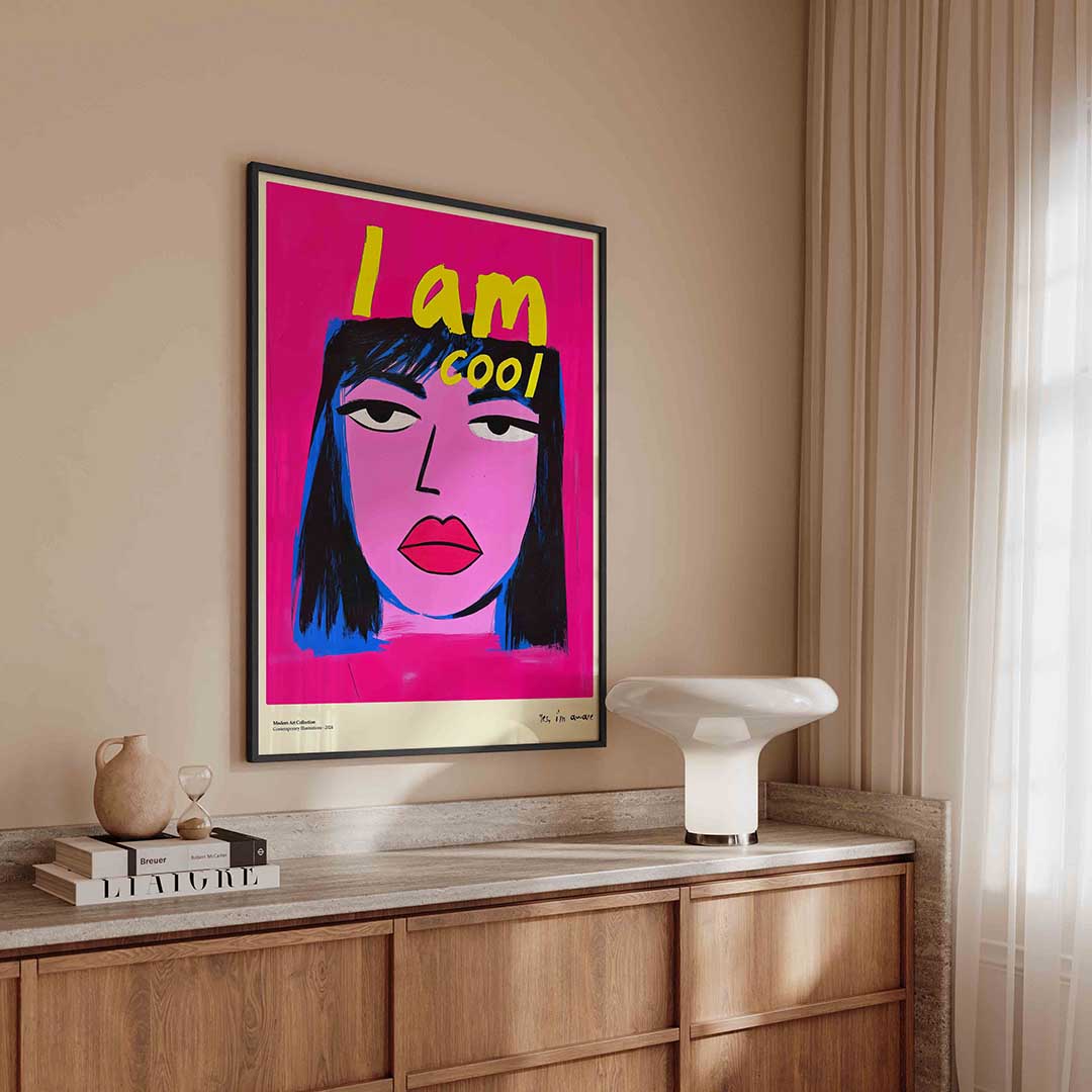Vrouwelijk gezicht met tekst Poster