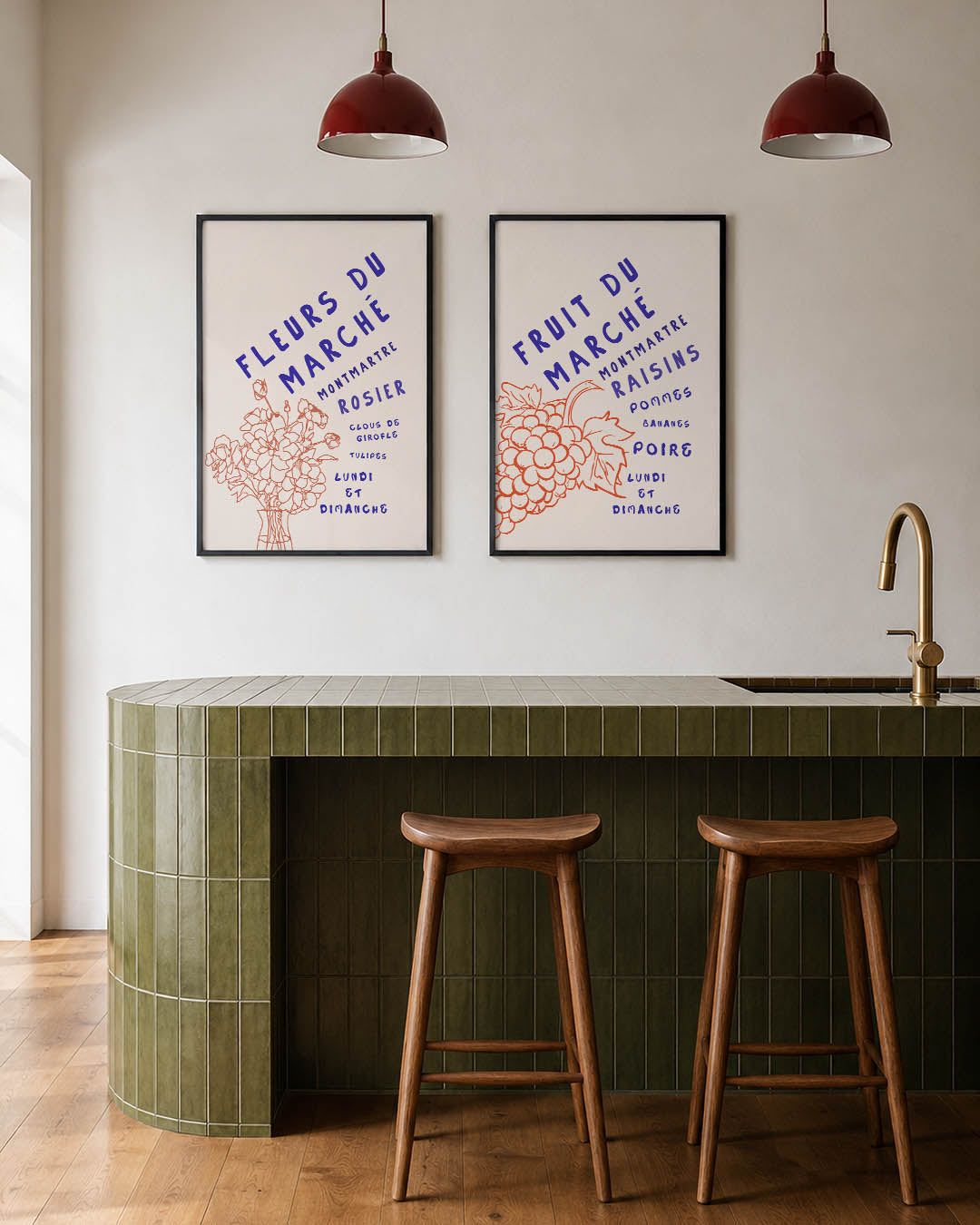Bloem en tekst Posterset