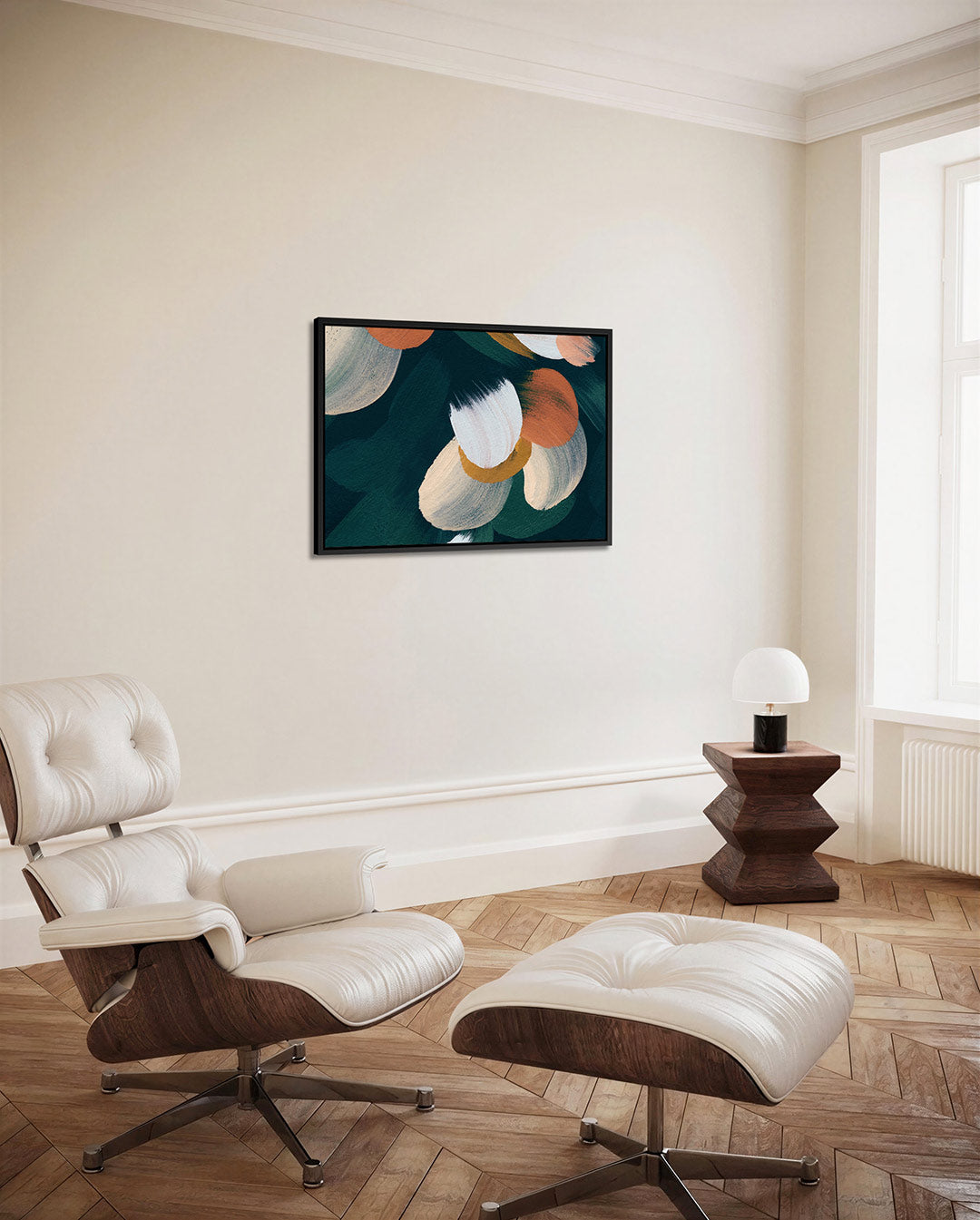 Dynamische borstelstreken Kunstwerk