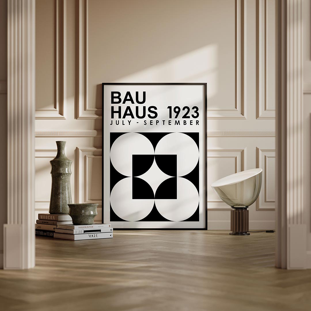 Zwart wit geometrie Poster