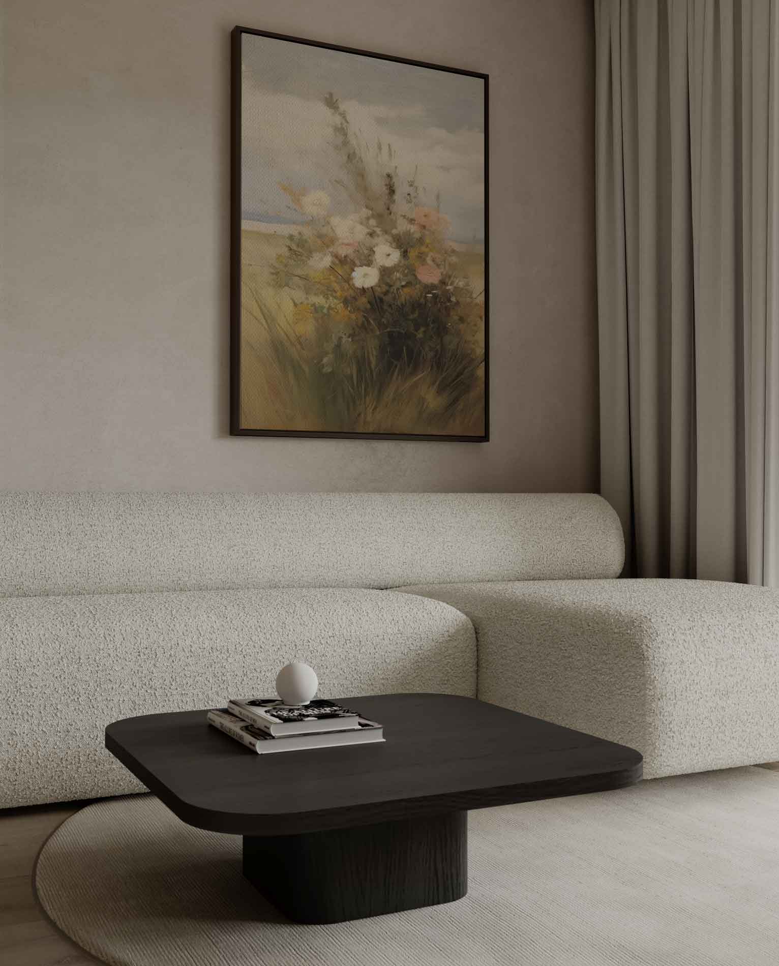 Veldbloemen in de Zomerbries Kunstwerk-canvas-dibond-plexiglas-wanddecoratie-WallArtistic