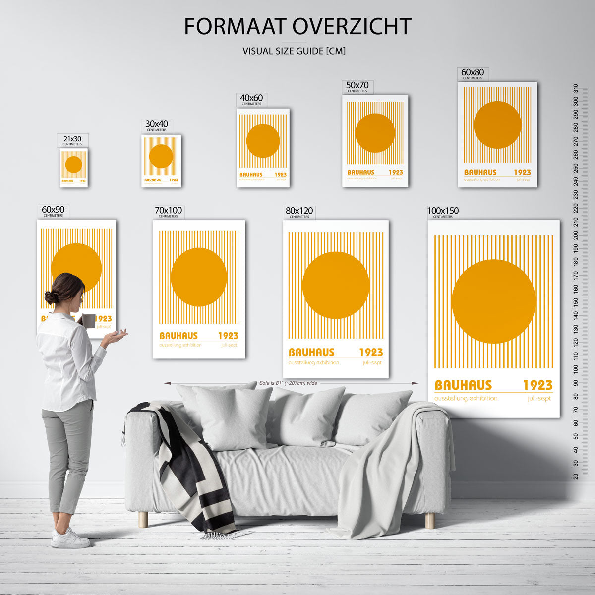 Cirkel en lijnen Poster
