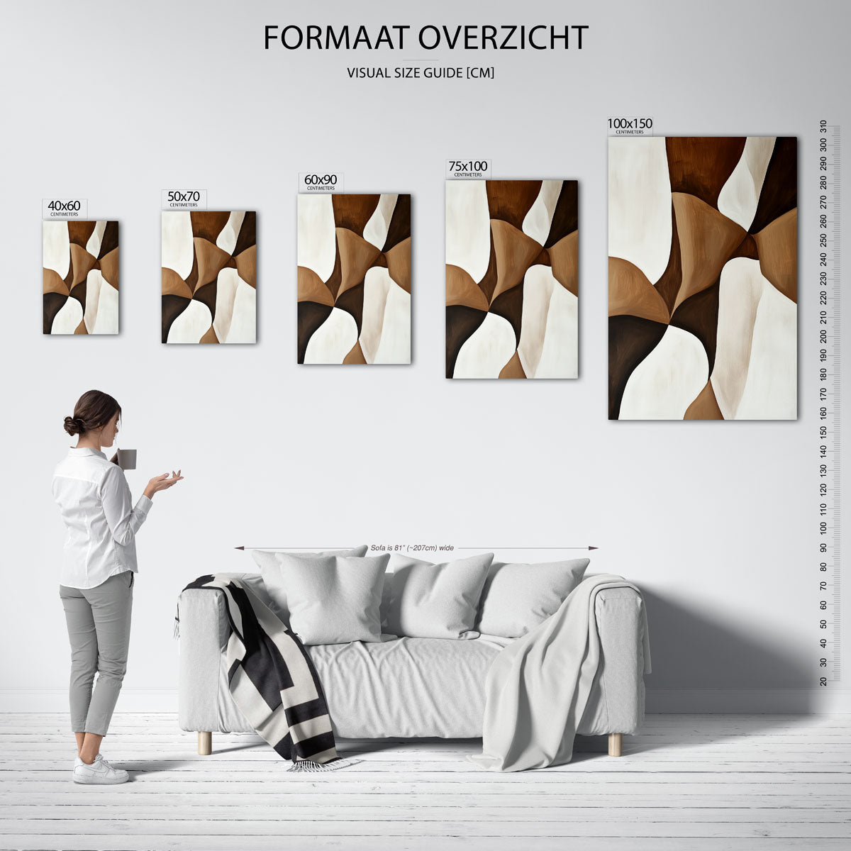 Organische vormen compositie Kunstwerk