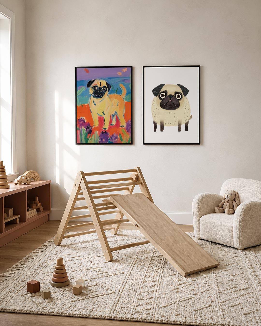 Kleurrijke hond Posterset
