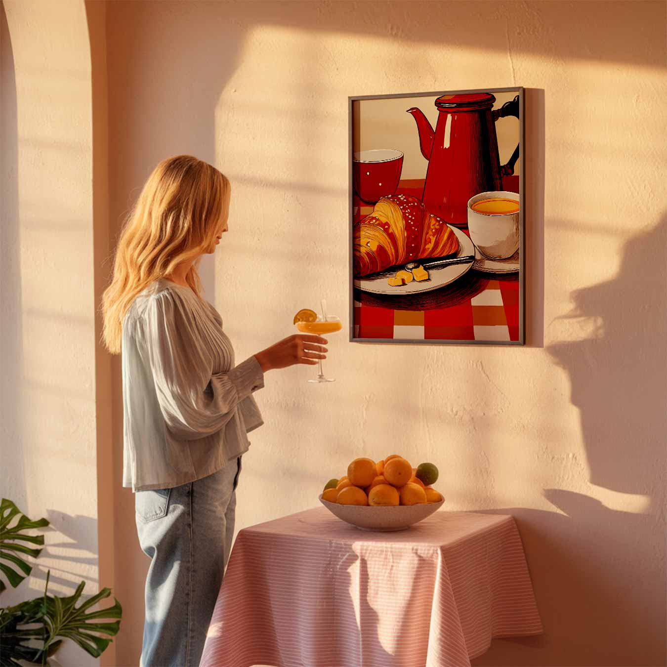 Franse Ontbijt Sfeerposter-WallArtistic