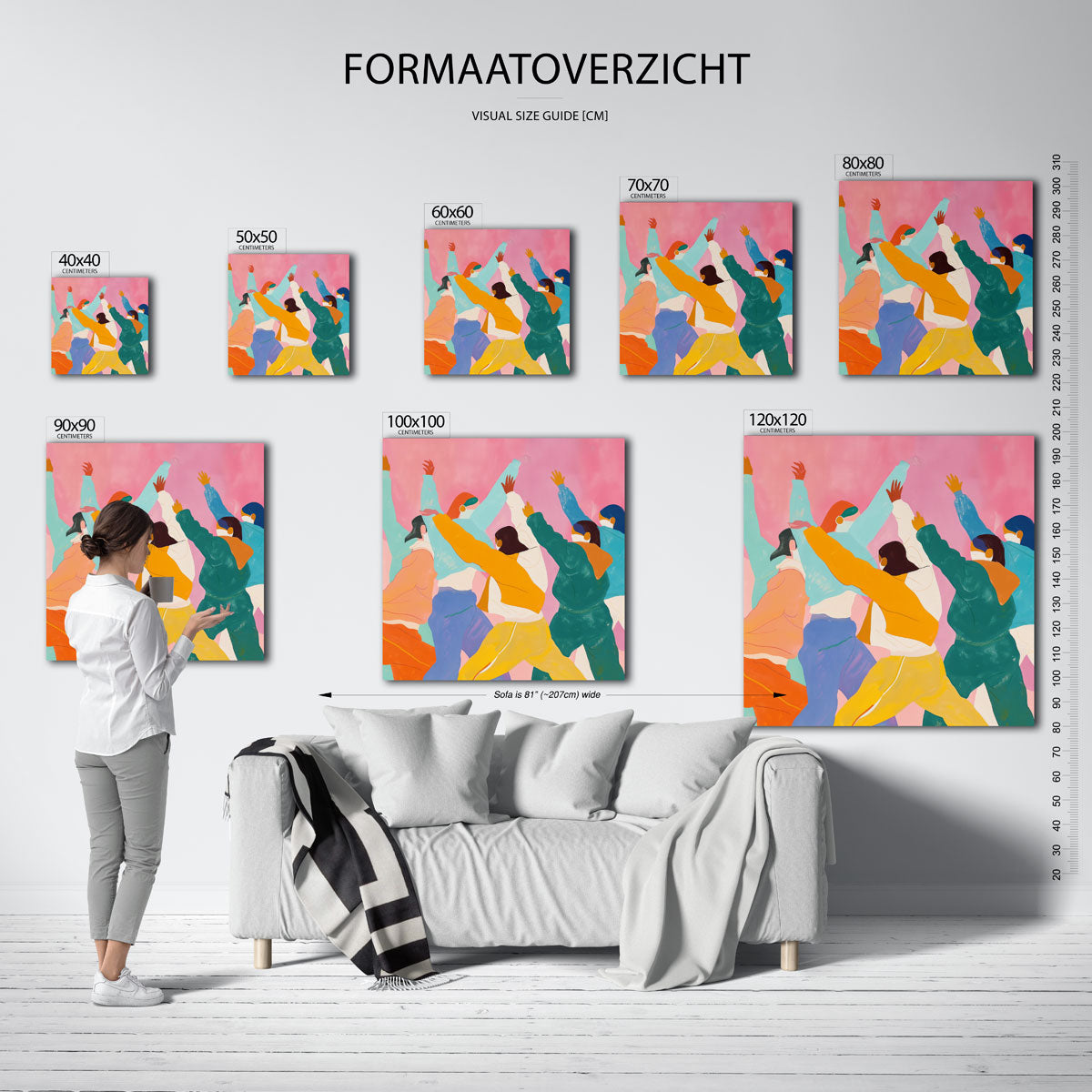 Dansende figuren Poster