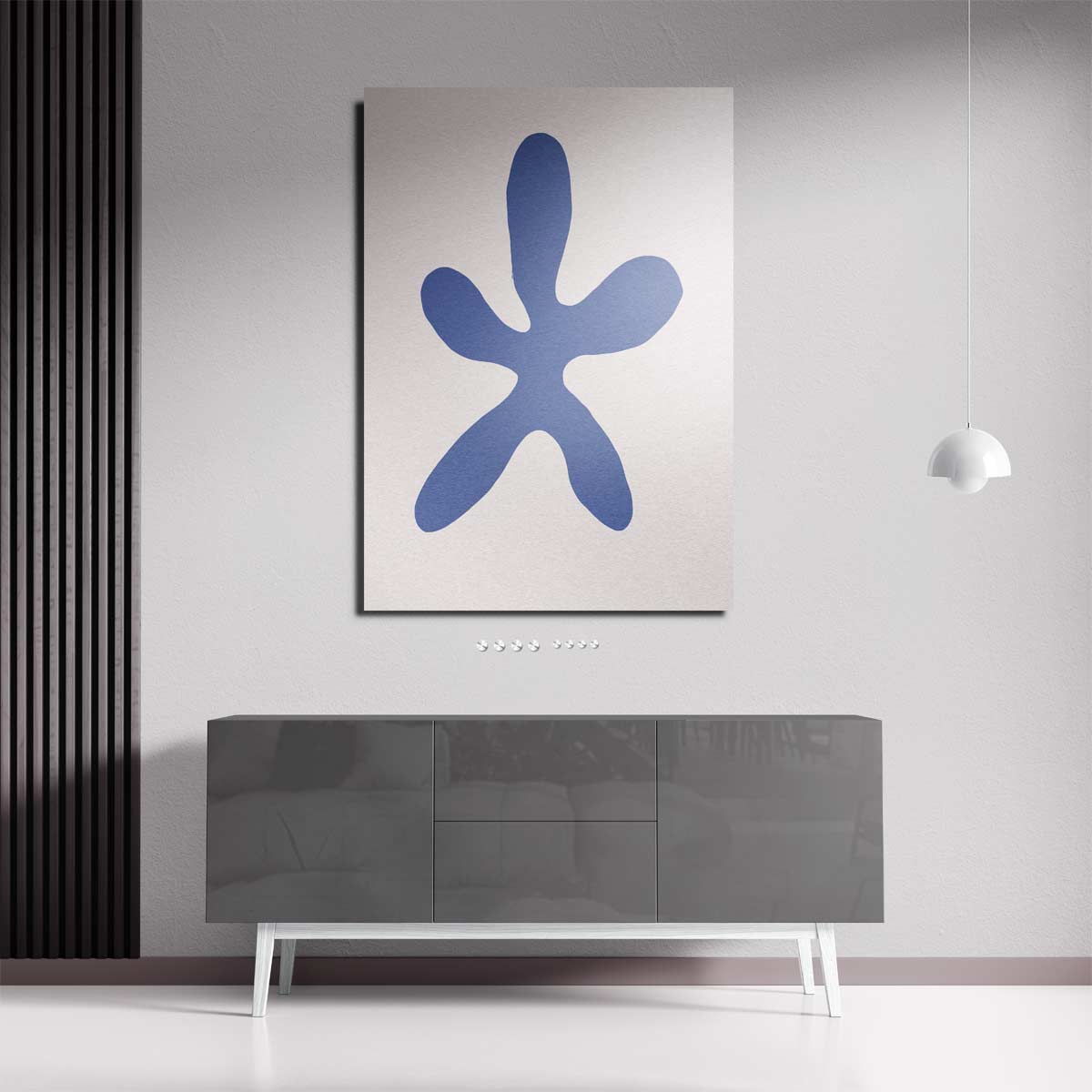 Bloemige Vormen Abstractie Kunstwerk-canvas-dibond-plexiglas-wanddecoratie-WallArtistic