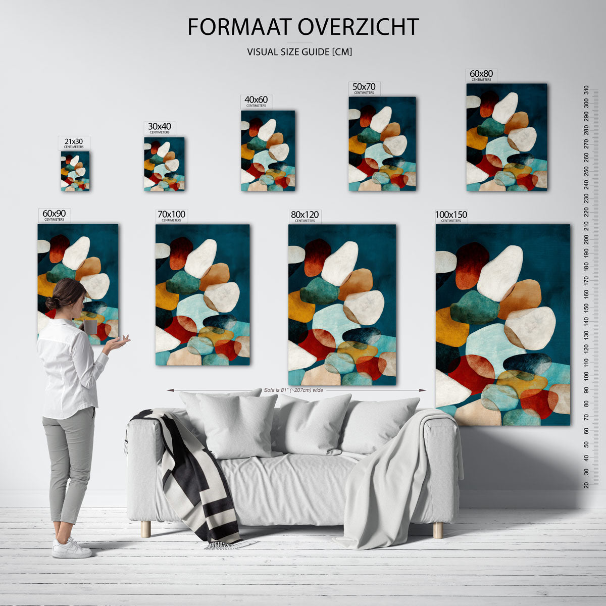 Gekleurde stenen Poster