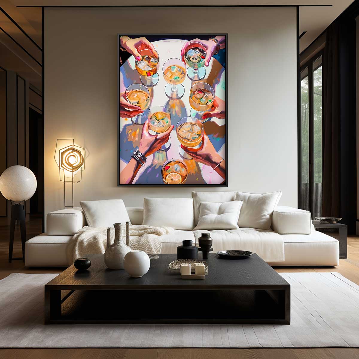 Vriendschapstoast in Kleur Kunstwerk-canvas-dibond-plexiglas-wanddecoratie-WallArtistic