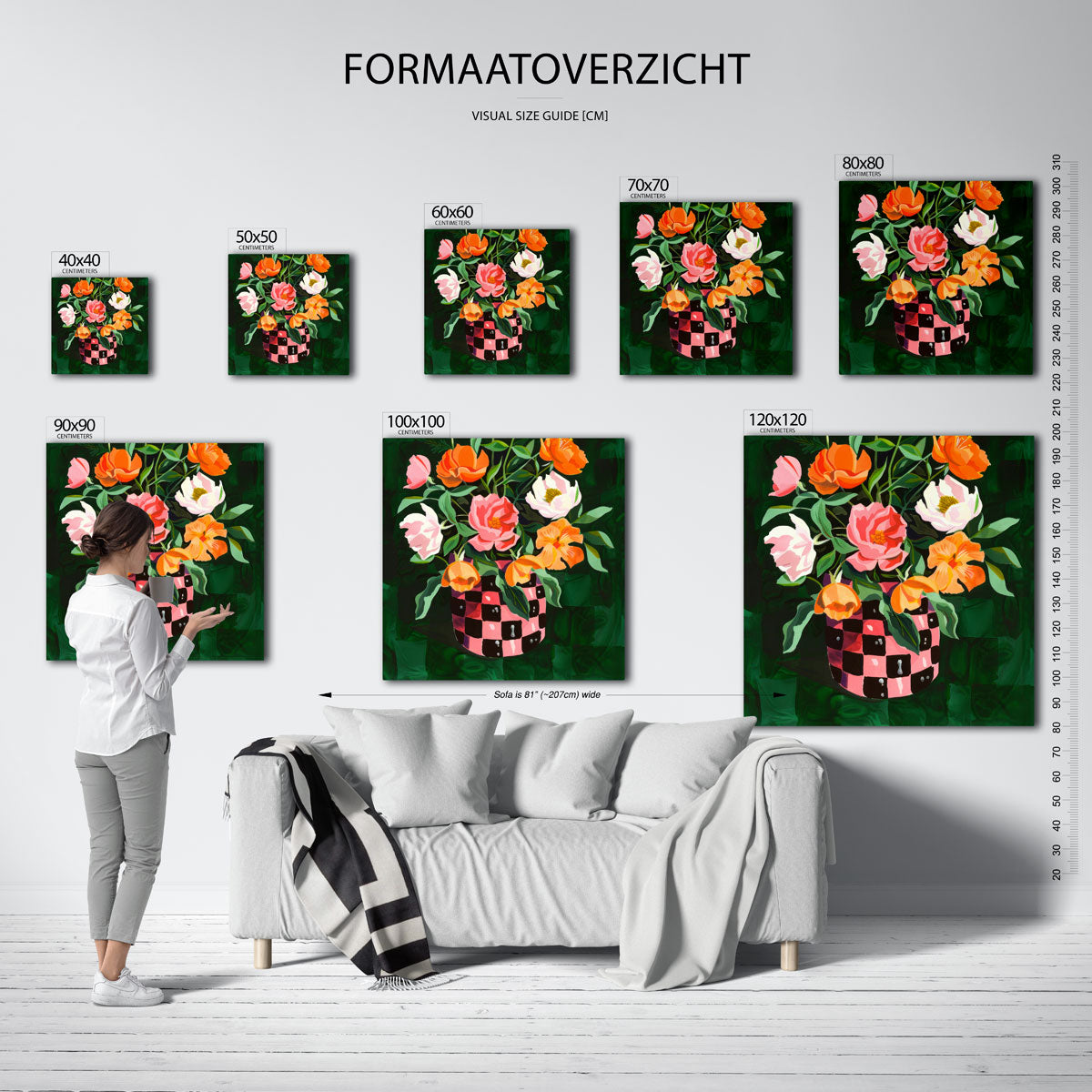 Bloemen in vaas Poster