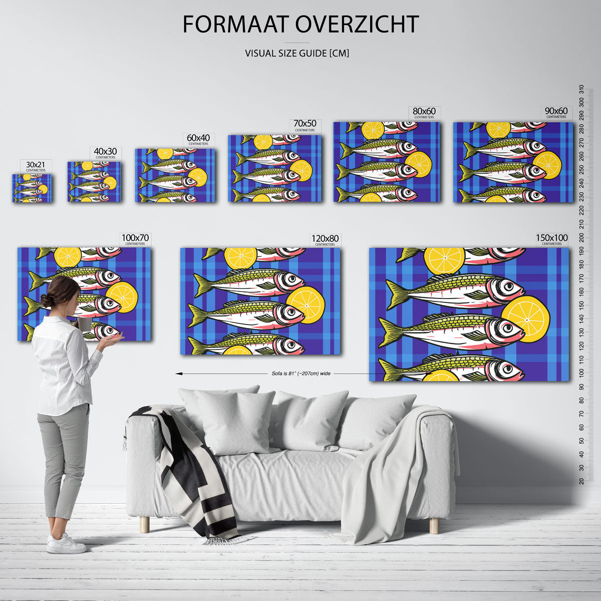Vissen en citroenen Poster