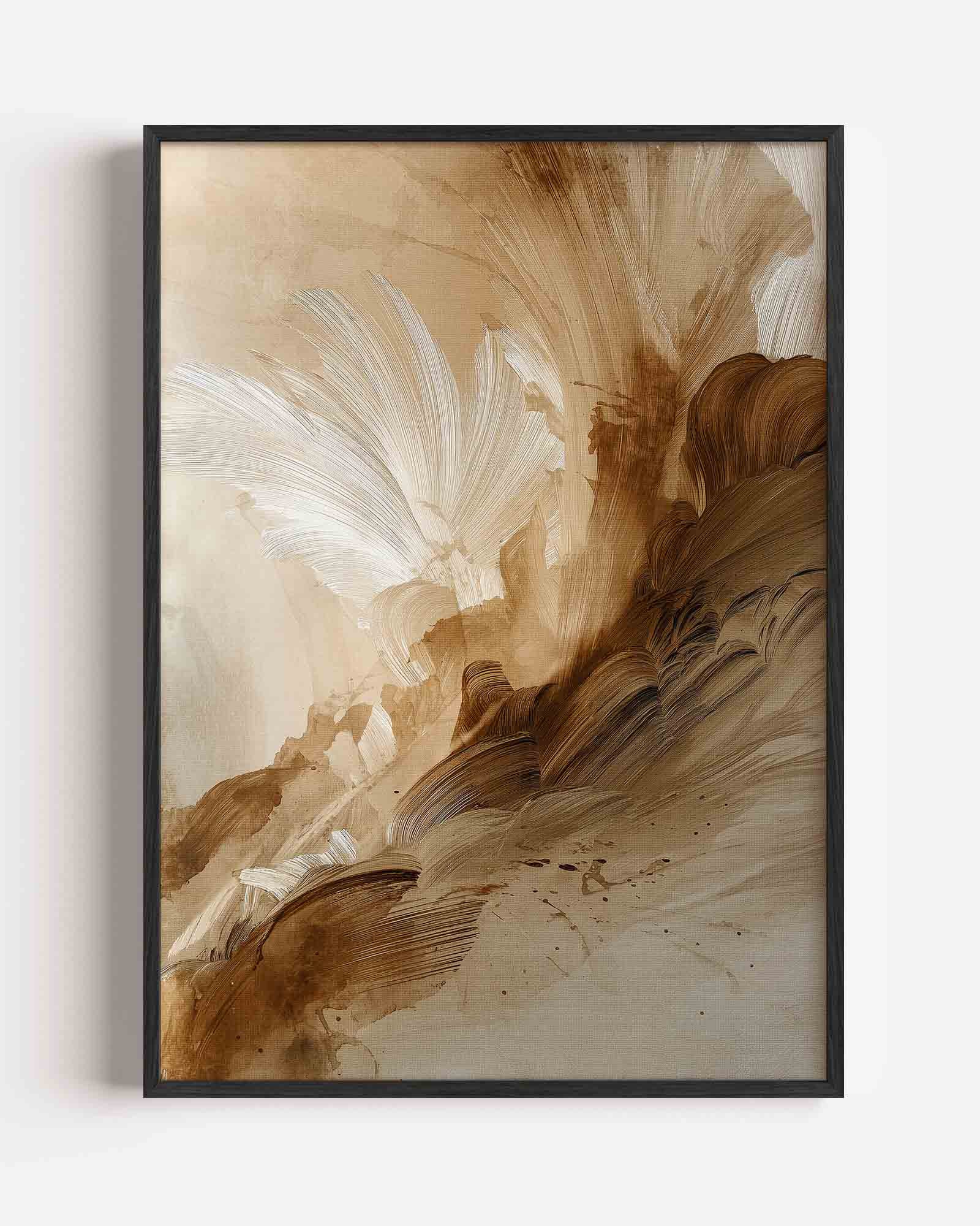 Abstracte bruine vormen Poster