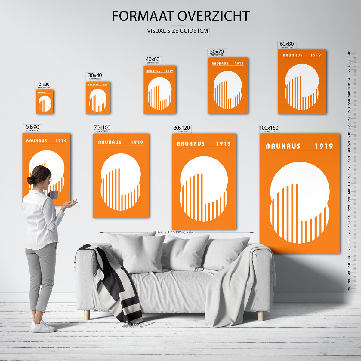 Cirkel en strepen Poster