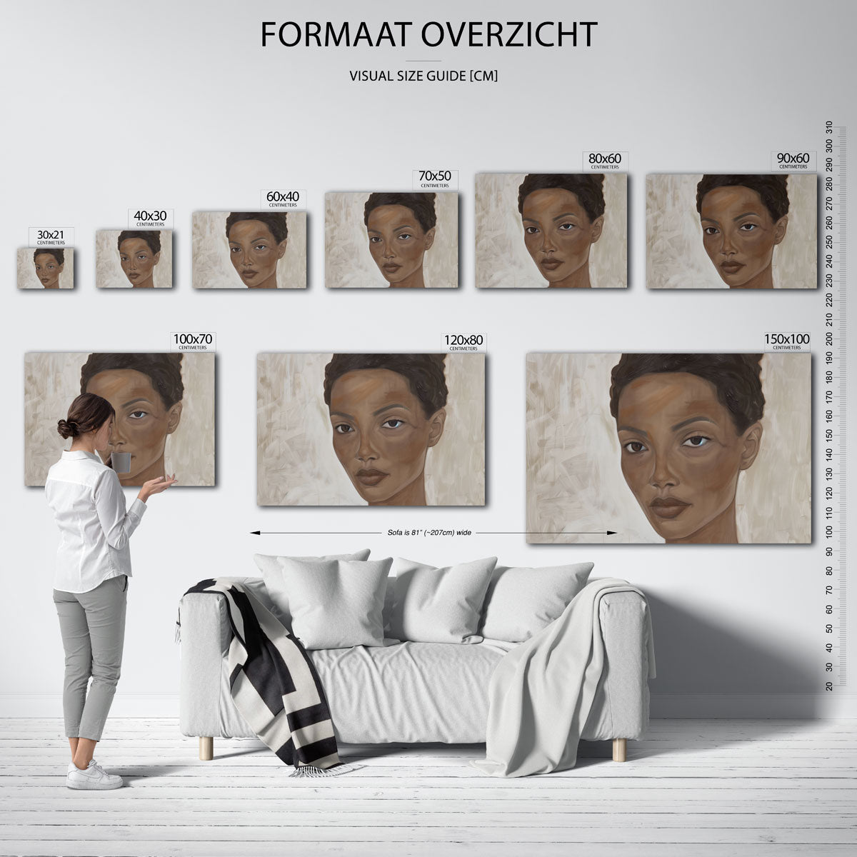 Portret van vrouw Poster