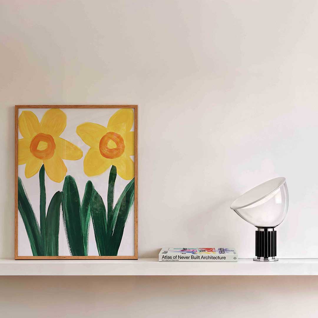 Twee gele bloemen Poster