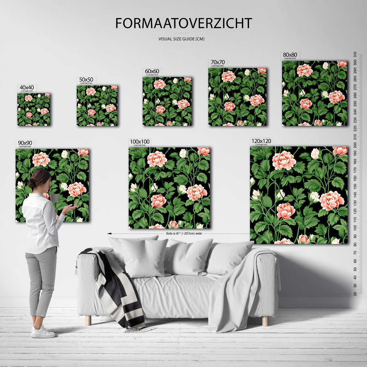 Bloemen en bladeren Poster