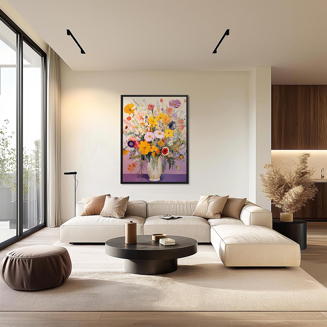 Bloemen in vaas Kunstwerk