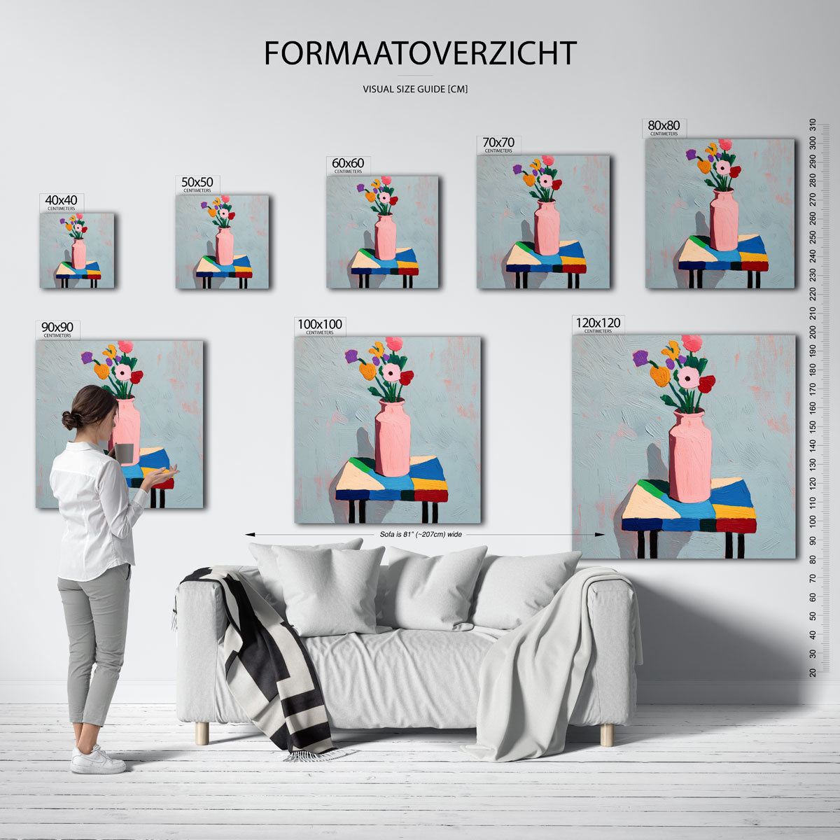 Bloemen in vaas Poster