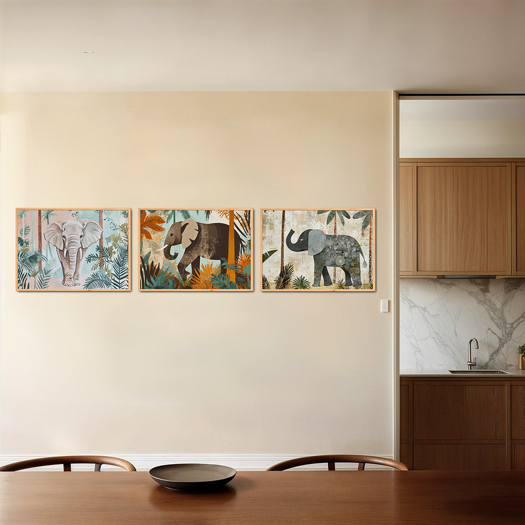 Jungle olifant Posterset
